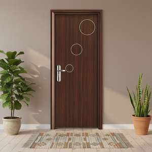 Porte intérieure écologique sans formaldéhyde, noyau en bois composite, porte d'entrée avec film PVC premium pour une maison saine - Product Image 4