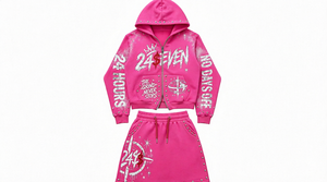 Conjunto de Sudadera con Capucha de 2 Piezas Color Granate para Mujer, con Estampado de Letras, Decoración con Remaches, Estilo Urbano, para Todas las Temporadas, Corte Regular - Product Image 5