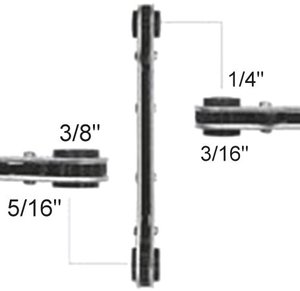 4-IN-1 Refrigeration HVAC Service 20T Ratchet Box <b>Wrench</b> Flat type - Product Image 5