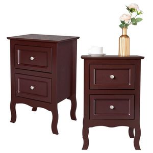 2pcs Large Size Country Style Two-Tier Nightstands Old Code65358349 - Product Image 2