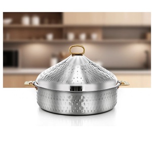 Casserole en acier inoxydable, design élégant et de qualité supérieure, pour réchauffer et servir les aliments, design luxueux de la meilleure qualité - Product Image 6