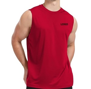 Débardeur Sport Homme Personnalisé en Coton Tricoté Uni 100% Coton Coupe Classique Écologique Séchage Rapide Respirant Anti-UV Col Rond - Product Image 1