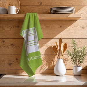 Serviettes de cuisine en coton 100% luxe, imprimées, séchage rapide, couleur vert lin, en provenance d'Inde, au prix le plus bas - Product Image 1