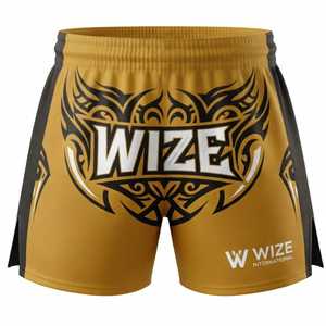 Wholesale Hip Hop Screen <b>Printing</b> Boxing <b>Shorts</b> with Custom Embroidery Anti-Wrinkle <b>Leopard</b> Pattern for Boxing - Product Image 2