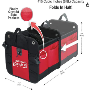 DOUBLE R BAGS Organizador de Carga Premium para Automóvil, Plegable, Impermeable, de Poliéster, con 4 Compartimentos y 7 Bolsillos - Product Image 3