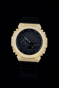 Montre GShock GA2100 personnalisée entièrement sertie de pierres, montre de luxe tendance urbaine pour hommes, tendance américaine, montre GSHOK POUR HOMMES - Product Image 4