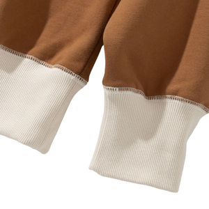 เสื้อสเวตเตอร์ถักสองโทนสีแบบสวมหัวผ้าฟลีซนุ่มใส่สบาย - Product Image 5