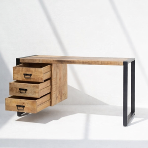 Escritorio de Madera Vandana Vesta Zentrix, Muebles de Oficina Modernos de Madera Maciza, Diseño Minimalista - Product Image 3