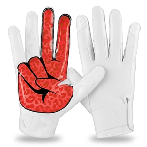 Guantes de Fútbol Americano Personalizados, Impresos, Transpirables, Ligeros, de Alta Calidad, Dedos Completos, Unisex, Diseña los Tuyos - Product Image 4