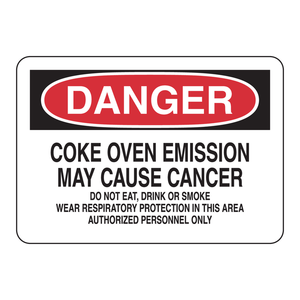 Panneau de signalisation de sécurité industrielle haute visibilité Brady Danger pour les zones à risque d'émission des fours à coke - Product Image 3