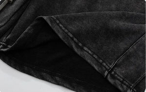 Pantalones cortos de hombre de felpa francesa personalizados, estilo vintage, 100% algodón, efecto descolorido por el sol, pantalones cortos de sudoración con lavado ácido para hombre - Product Image 6