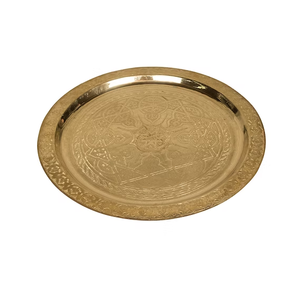 Plateau de service en laiton au design excellent, qualité luxueuse, design haut de gamme, organisateur antique, plateau à chocolat en laiton - Product Image 1