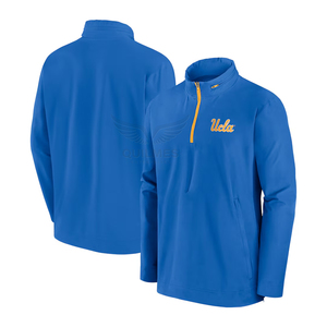 Best Quality UCLA Bruins Custom <b>Men</b>’s Quarter Zip Pullover <b>Jacket</b> <b>Lightweight</b> Athletic Breathable Sports Training Top OEM <b>Jacket</b> - Product Image 6