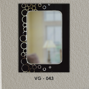 Sleek Modern V-Groove Design <b>Wall</b>-Mounted Frameless <b>Mirror</b> Enhancing Contemporary Interior designs in Living Rooms VG-043 - Product Image 2