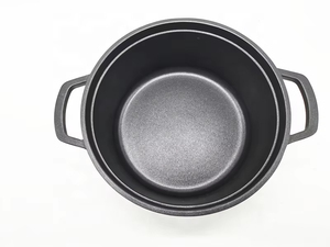 Oval Cast Iron Dutch Oven <b>Pot</b> With Enameled Interior Superior Heat Distribution Tight Sealing Lid Comfortable Heat Resistant - Product Image 2
