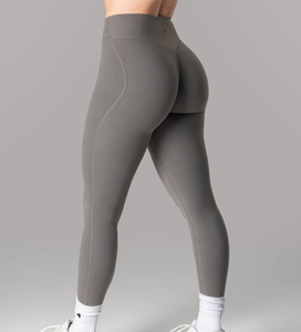 Leggings Deportivos de Cintura Alta para Mujer, Color Verde Sólido, Largos, para Yoga - Product Image 6