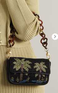Sac à bandoulière personnalisé brodé de perles de rocaille avec motif agrumes, ananas et cerises, sac à main perlé fait main, vente en gros - Product Image 2