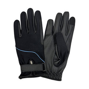 Bulk PU Leather Horse Riding <b>Gloves</b> Nylon Fleece Lined Anti Slip Grip Outdoor Winter Performance <b>Touchscreen</b> Equestrian <b>Gloves</b> - Product Image 1
