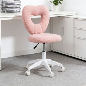 Sedia da Ufficio Rosa, Sedia per Computer e Trucco con Design Confortevole - Product Image 1