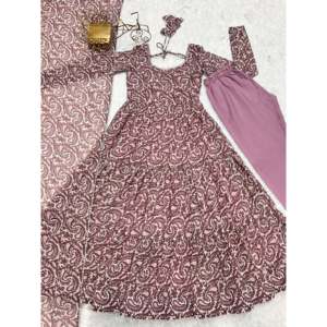 Beautiful XS Size Anarkali <b>Gown</b> and Dupatta for Party Wear - Product Image 2