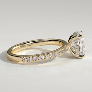 แหวนหมั้นเพชรทรงยาว 2 กะรัต เพชรเพาะเลี้ยงในห้องปฏิบัติการ สี E ทองคำแท้ 14K รับรองโดย IGI - Product Image 5