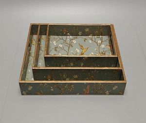 Elegante Bandeja Rectangular de Madera MDF con Diseño Art Deco, Impresa, de Lujo, Clásica, Artesanal, para Servir en el Hogar, Comedor, Bodas, Ramadán - Product Image 2