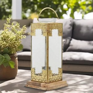 Farol Metálico Vintage Decorativo, Portavelas Colgante Resistente al Calor, Estilo Rústico Navideño, Decoración para Patio y Jardín, Personalizable - Product Image 3