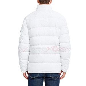 <b>Men</b> White <b>Hooded</b> Puffer Jacket Windproof Winter <b>Coat</b> Polyester Filling Oem Wholesale Bulk - Product Image 5