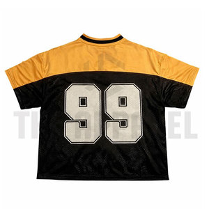 Camiseta Deportiva de Malla de Poliéster Transpirable con Cuello en V y Manga Corta, Estampado Digital de Alta Calidad para Uso Urbano, Venta al por Mayor - Product Image 6