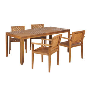 Garden Dining Set Furniture Outdoor Table and Chair Furniture Solid Teak Wood Outdoor Furniture Table and Chair Set - Simone - Product Image 1