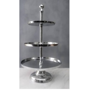 Soporte para Pastel de Metal de Alta Calidad con Acabado Dorado y Negro, Clásico y Elegante, Nuevo, de 2 Niveles, Juego de 2 - Product Image 3
