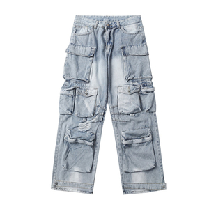 กางเกงคาร์โก้ลำลองผู้ชายผ้าฝ้ายออร์แกนิคขายดีทรงหลวมเป็นมิตรกับสิ่งแวดล้อมเนื้อนุ่มมีสไตล์เหมาะสำหรับฤดูหนาว - Product Image 3