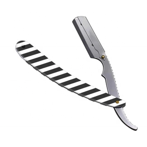 Top Selling Professional Barber Straight Razor Stainless Steel Anti-Rust Plastic Handle A+ Grade Quality Grooming Tool for <b>Men</b> - Product Image 1