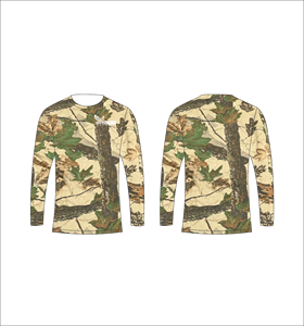 Camiseta de Camuflaje de Manga Larga para Hombre, Cuello Redondo, Secado Rápido, Corte Regular, Ropa Casual para Exteriores, Venta al Por Mayor, OEM, Personalizada - Product Image 1