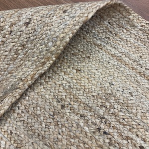 Modern Geometric Jute Area <b>Rug</b> Rectangle <b>Flat</b> Weave Eco Friendly Living Room <b>Rug</b> Beige Natural Tone - Product Image 4