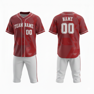 ชุดยูนิฟอร์มเบสบอลแบบกำหนดเอง เสื้อและกางเกงแบบซับลิเมชั่น ผ้าโพลีเอสเตอร์ระบายอากาศได้ดี สำหรับฝึกซ้อมและแข่งขัน - Product Image 5