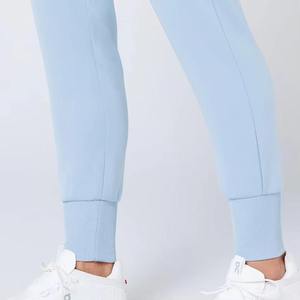 Women's High Waist Full Length Solid Color Knitted Sweatpants With Bow Drawstring Sporty Style Spring Wear - Product Image 4