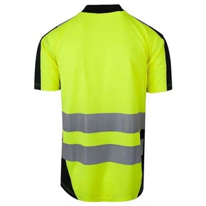 High visibility <b>polo</b> shirt Reflective strip workwear Water resistant construction shirt Custom cotton workwear - Product Image 5