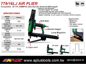 APLUS 779/16LJ air Plier for Carton, Mattress Application, air Plier Gun - Product Image 2