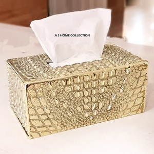 Caja de pañuelos metálica con diseño de mariposa y flor, de calidad premium, hecha a mano, superventas, accesorios de baño, precio mayorista - Product Image 5