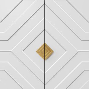 Credenza a 2 Ante con Porte Goffrate, Mobile Buffet per Soggiorno, Cucina, Sala da Pranzo, Ingresso - Product Image 5