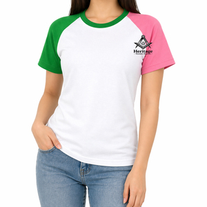 HMR Alpha |   T-shirts pour femmes Kapa Alpha de haute qualité 100% coton, logo personnalisé de la sororité, coupe ajustée douce, été, écologiques - Product Image 1