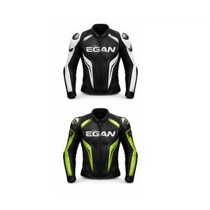 Nouvelle veste en cuir personnalisée pour moto, formelle, avec col montant et logo frontal pour hommes - Meilleure vente - Product Image 4