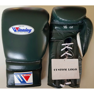 Guantes Profesionales de Boxeo y Kickboxing para Adultos, de Cuero, con Cordones y Correa Ajustable para la Muñeca, para Artes Marciales - Product Image 3