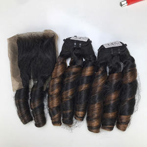 Meilleur prix Meilleure qualité Piano Brown Color Bouncy Curly Cheveux humains vietnamiens Fournisseur de cheveux en gros bon marché d'usine - Product Image 2