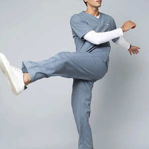 Uniforme Médico para Hombre, Camisa de Manga Corta Azul Cielo, Uniformes de Hospital de Alta Calidad, Conjunto de Uniformes Médicos de Lona para Hospitales y Clínicas - Product Image 5