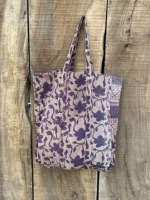 Sac fourre-tout vintage Kantha brodé à la main, en coton écologique, réutilisable, pour le shopping, les voyages et l'usage quotidien