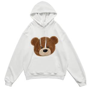 <b>Men's</b> Winter Chenille Embroidery <b>Hoodies</b>-Heavyweight 100% Cotton Custom Logo Breathable Fleece Pullover - Product Image 2