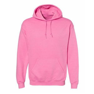 <b>Pink</b> Hooded <b>Sweatshirt</b> Regular Fit Cotton Fleece Casual Autumn Pullover With Pocket Unisex - Product Image 1