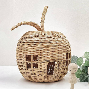 Rattan kids playhouse set mushroom house toy producer price eco-friendly weaved playhouses - Product Image 2